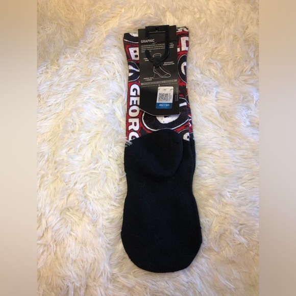 Georgia Bulldogs Socks - Red and Black NWT - Picture 7 of 11